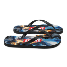 Blue Smoke Fire Flip Flops