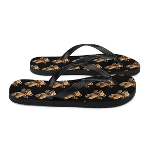 Happy Teddy Bear Pattern Flip Flops