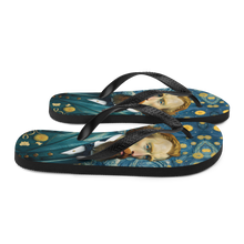 Van Gogh Potrait Painting Flip Flops