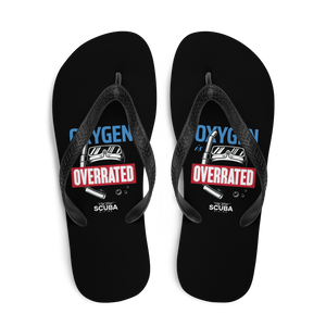 Oxygen is Overrated KWSD Logo Potrait Flip Flops