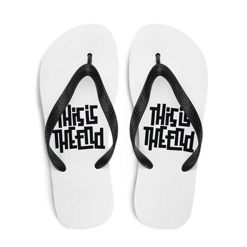 THIS IS THE END? White Flip Flops
