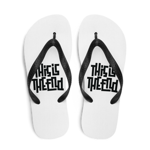 THIS IS THE END? White Flip Flops