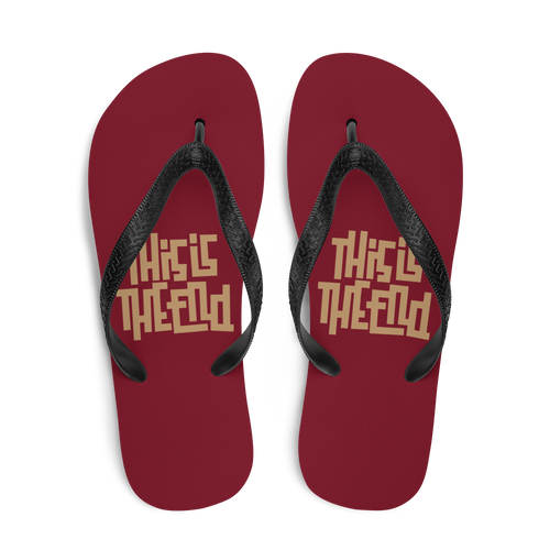 THIS IS THE END? Burgundy Flip Flops