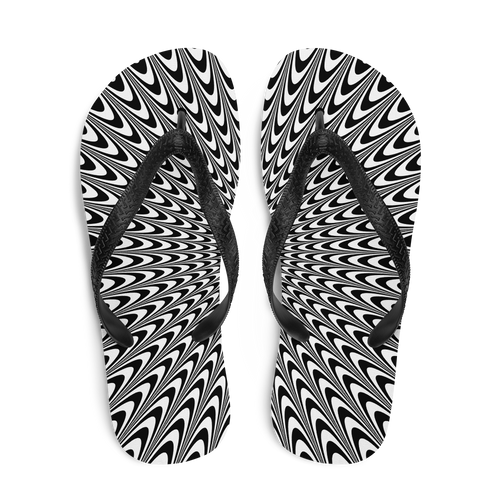 Vertigo Optical Illusion Background Flip-Flops