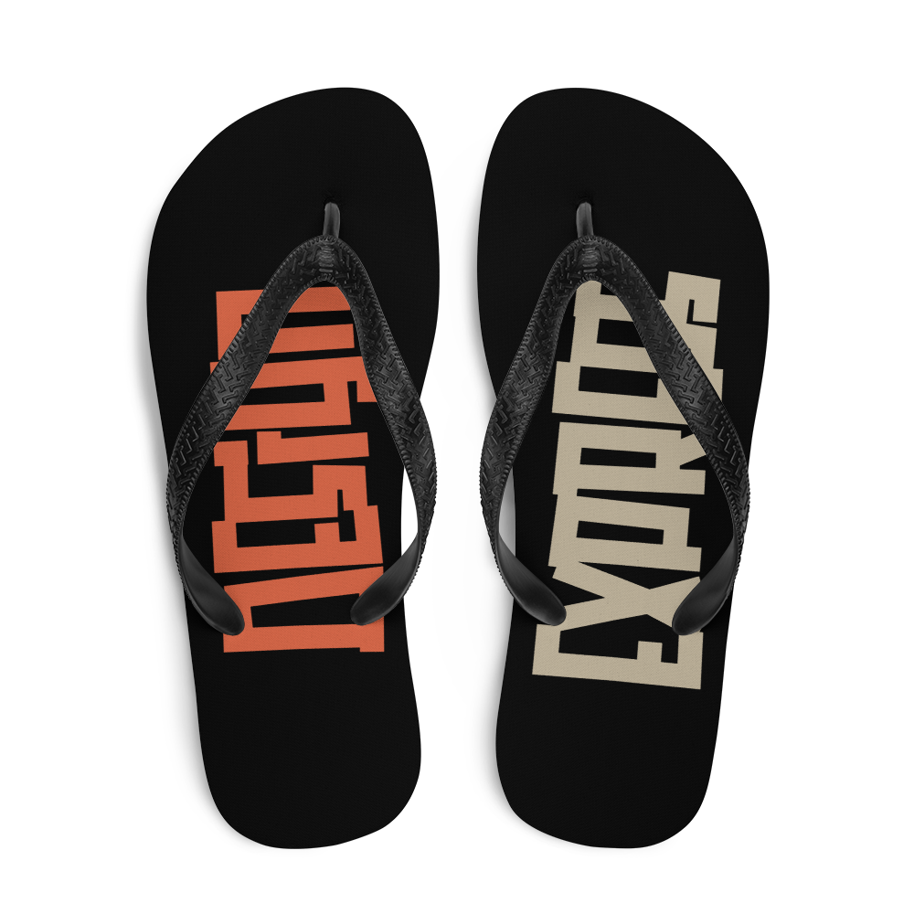 Design Express Typography Flip Flops