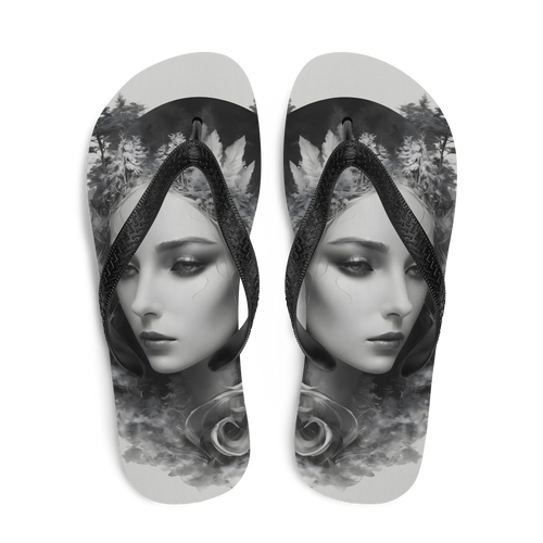 Grayscale Gaia Flip Flops