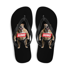 Sumo Bulldog Black Flip Flops