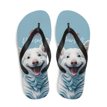 Cute Dog Be Yourself Flip Flops