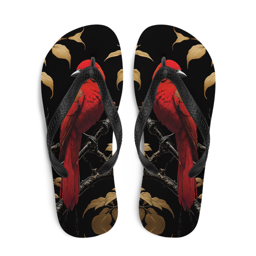 Red Bird Flip Flops