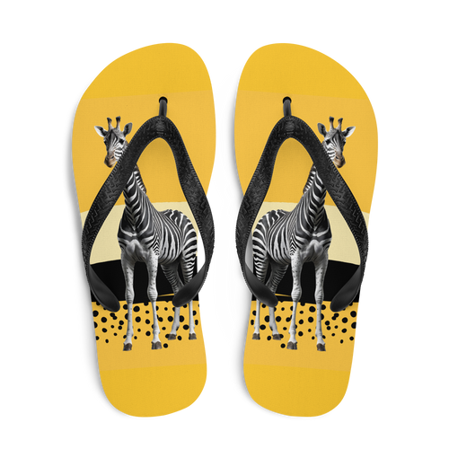 Giraffe Zebra Skin Flip Flops