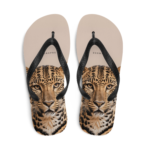 Leopard Potrait Flip Flops