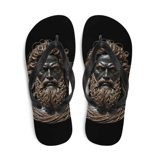 Zeus Copper Wire Sculpture Flip Flops