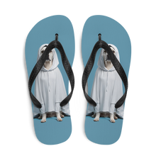 Dog in Ghost Costume Flip Flops