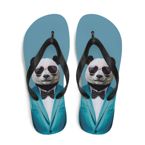 Funky Panda Flip Flops