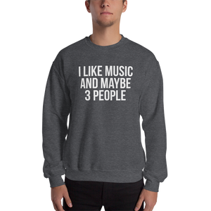 I Like Music and Maybe 3 People Unisex Sweatshirt