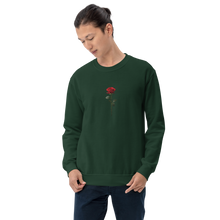 Red Rose on Black Back Print Unisex Sweatshirt