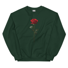 Red Rose on Black Unisex Sweatshirt