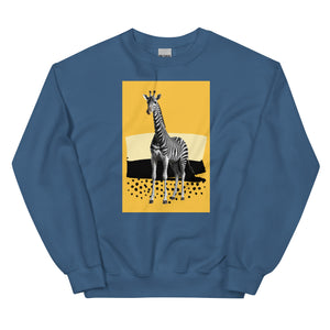 Giraffe Zebra Skin Unisex Sweatshirt Front Print