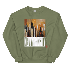 NYC Landscape Painting Unisex Sweatshirt Front Print