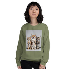 Funny Tripple Cats Unisex Sweatshirt Front Print