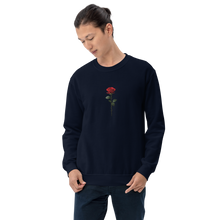 Red Rose on Black Back Print Unisex Sweatshirt