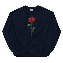 Red Rose on Black Unisex Sweatshirt