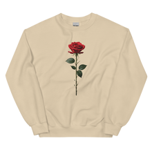 Red Rose on White Unisex Sweatshirt