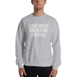 I Like Music and Maybe 3 People Unisex Sweatshirt