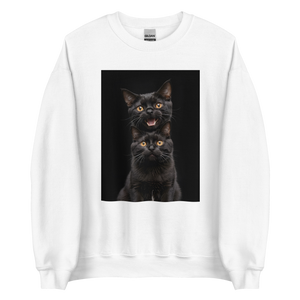 Two Black Cats Follows Unisex Sweatshirt Front Print