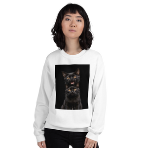 Two Black Cats Follows Unisex Sweatshirt Front Print