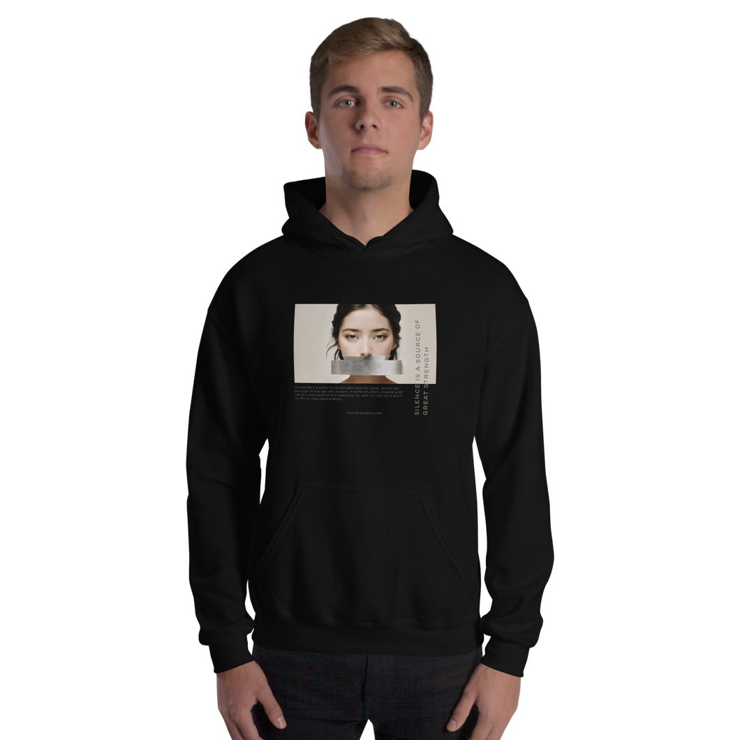 Silence Lao Tzu Unisex Hoodie Front Print