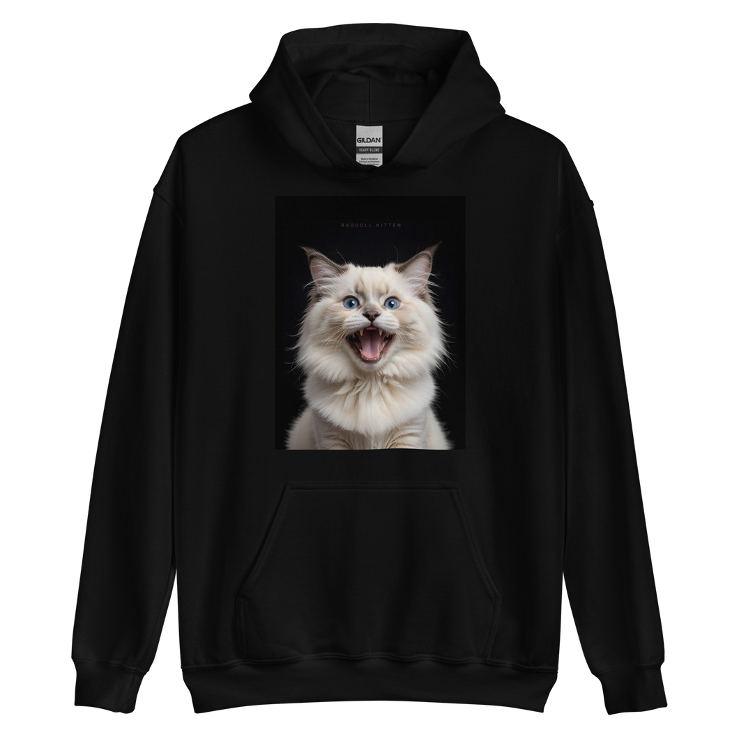 Angry Ragdoll Kitten Unisex Hoodie Front Print