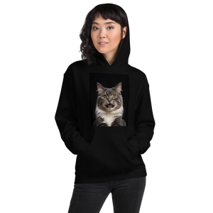 Shocked Cat Face Unisex Hoodie Front Print