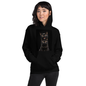 Two Black Cats Follows Unisex Hoodie Front Print