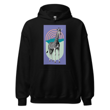 Giraffe Zebra Purple Unisex Hoodie Front Print