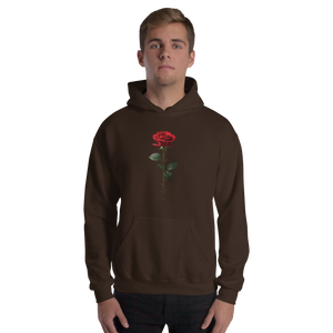 Red Rose on Black Unisex Hoodie