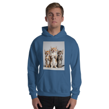 Funny Tripple Cats Unisex Hoodie Front Print