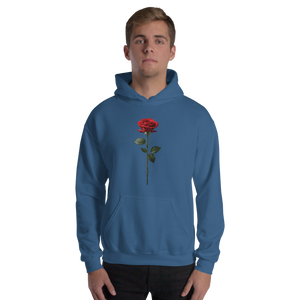 Red Rose on Black Unisex Hoodie