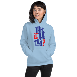 IS/THIS IS THE END? Navy Red Unisex Hoodie