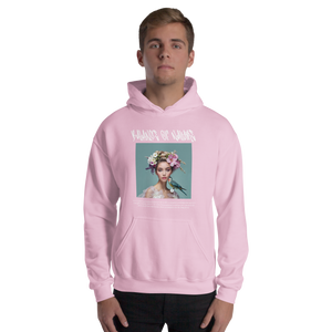 Light Pink / S Balance of Nature Unisex Hoodie Front Print by Design Express