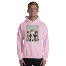 Funny Tripple Cats Unisex Hoodie Front Print