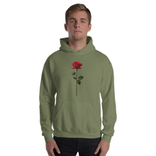 Red Rose on Black Unisex Hoodie