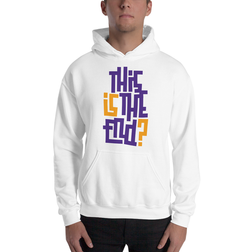 IS/THIS IS THE END? Purple Yellow Unisex Hoodie