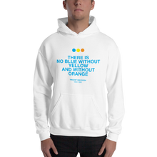 White / S There is No Blue Unisex Hoodie by Design Express
