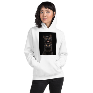 Two Black Cats Follows Unisex Hoodie Front Print