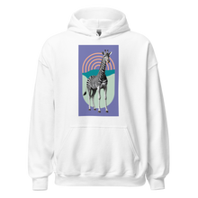 Giraffe Zebra Purple Unisex Hoodie Front Print