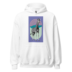 Giraffe Zebra Purple Unisex Hoodie Front Print