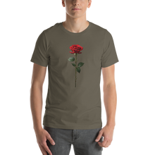 Red Rose on Black Unisex T-shirt