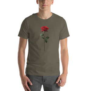 Red Rose on Black Unisex T-shirt