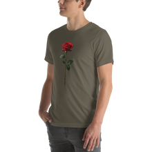 Red Rose on Black Unisex T-shirt